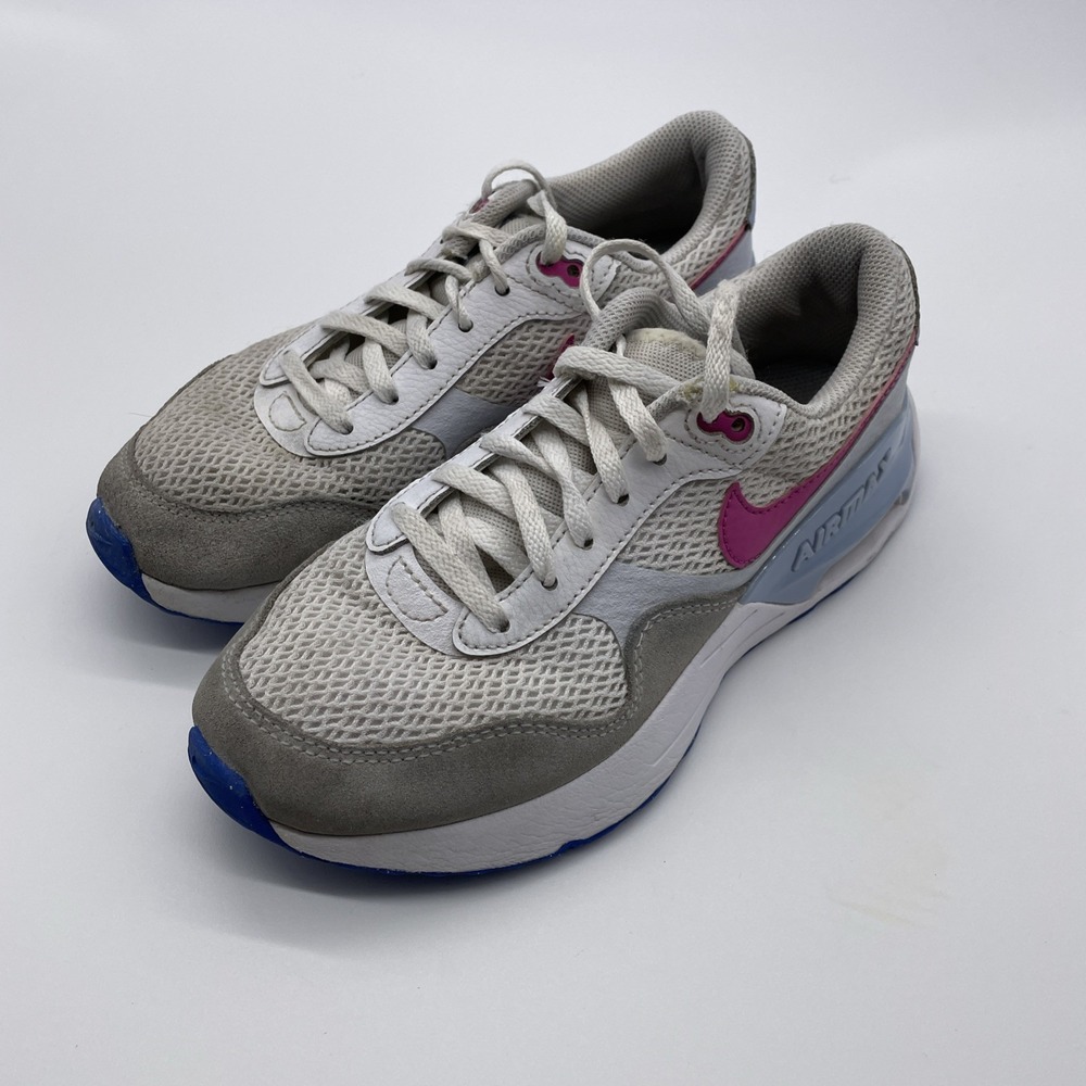 Nike Air Max Systm GS White Pinksicle Blue Tint Kids Youth Casual Size‎ 4 Y